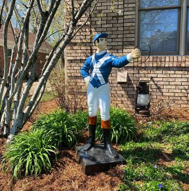 Kentucky custom lawn jockey luxury equine gifts horse racing thoroughbred farm silks