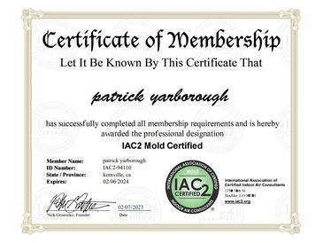 Certified mold inspections