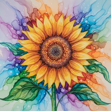 Original alcohol ink painting—vibrant abstract wall art created by a local small business artist