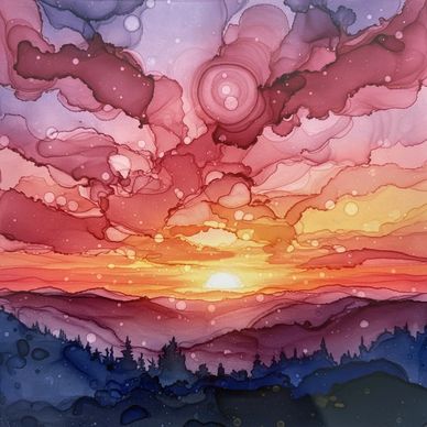 Original alcohol ink painting—vibrant abstract wall art created by a local small business artist