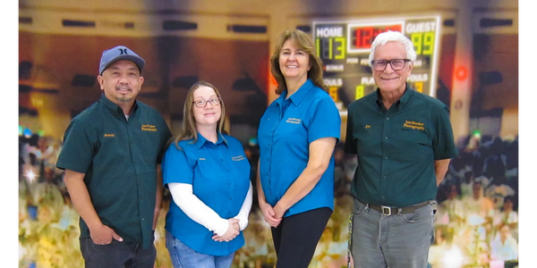 Jon Stocker on the right with members of the Jon Stocker Photography team.
