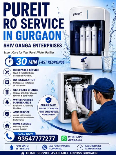 Pureit ro service in gkk change within 30min Gurgaon 