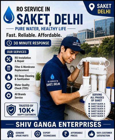Ro service in saket by affordable prices Shiv Ganga Enterprises 