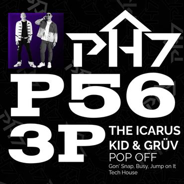 Promotional poster for The Icarus Kid &amp; Grüv's Tech House pop-off event.