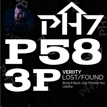 Graphic design with bold alphanumeric symbols and a portrait inset.