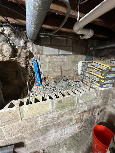 Concrete Block wall Michigan basement Quincy, MI