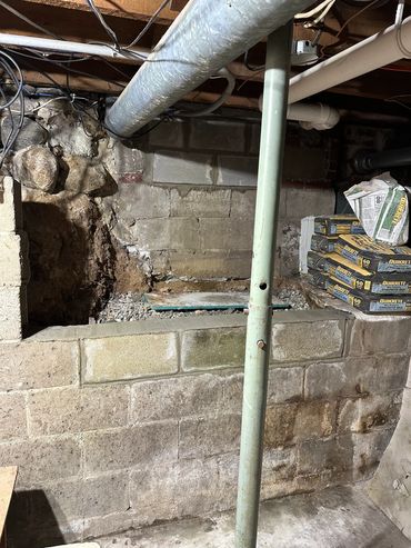 Concrete Block wall Michigan basement Quincy, MI