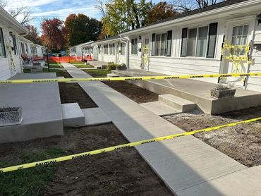 Concrete patio concrete walkway concrete steps Quincy MI