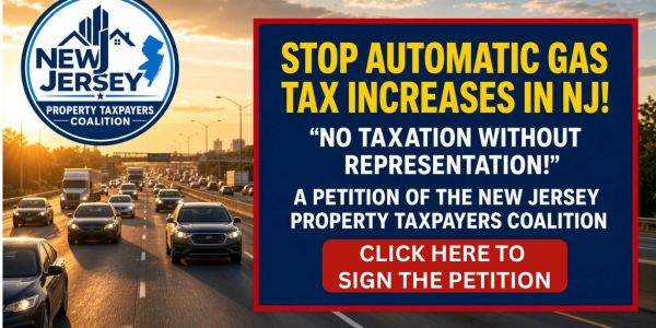 Stop automatic gas tax increases in New Jersey petition announcement.