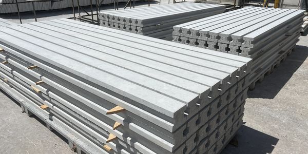 Precast Concrete pillars upright
