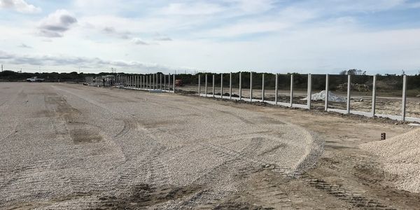 Construction of a newly Vibracrete Precast Wall