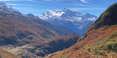 View from the vanoise national park in the commune of Sainte Foy Tarentaise 
