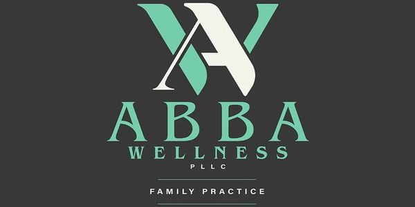 Abba Wellness logo in White and Mint Green