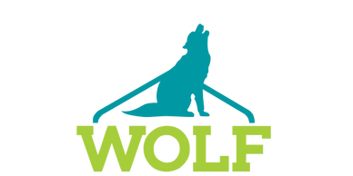 Graphic of a wolf depicting the Wolf Challenge