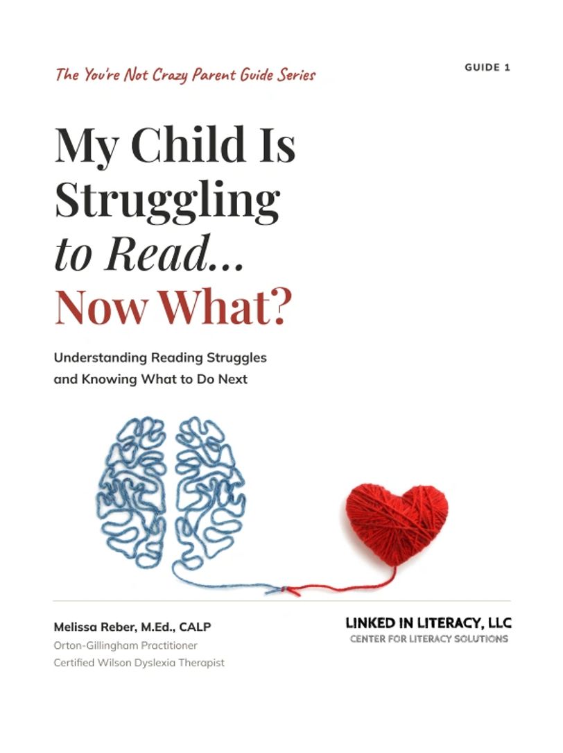 Guide cover on helping children with reading struggles.