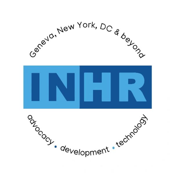 Logo of INHR with locations and focus areas.