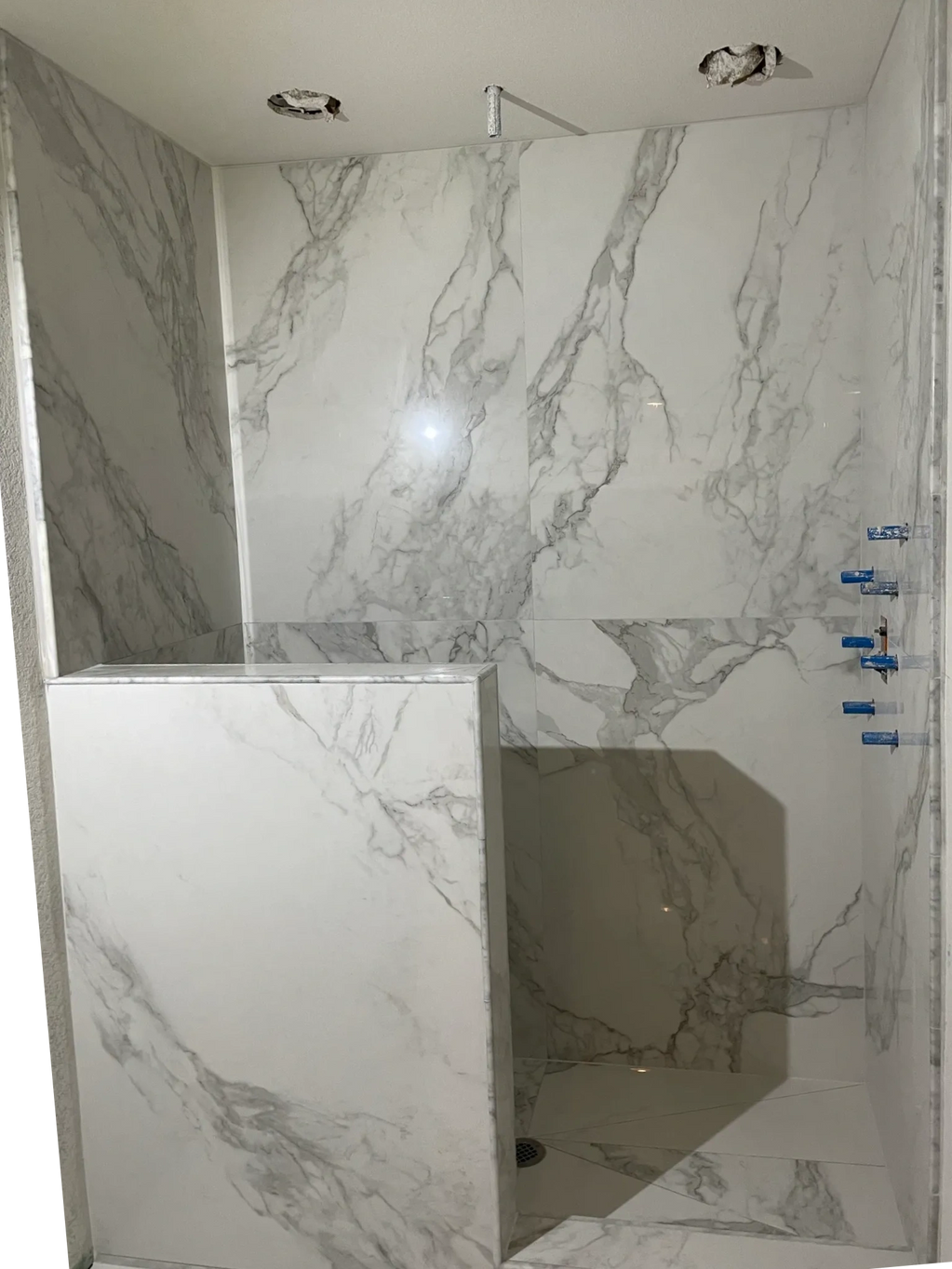 48x48 Large Format Shower installation 