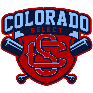 Colorado Select sports team logo with crossed bats and initials.