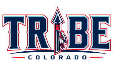 Logo with the word TRIBE and a spear replacing the I.