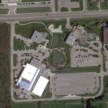 Aerial view of Crystal Beach Academy Campus