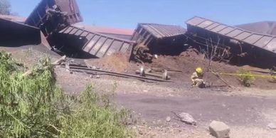 Descarrilamiento de tren de carga en Tepezalá, Aguascalientes, deja un muerto y 7 lesionados