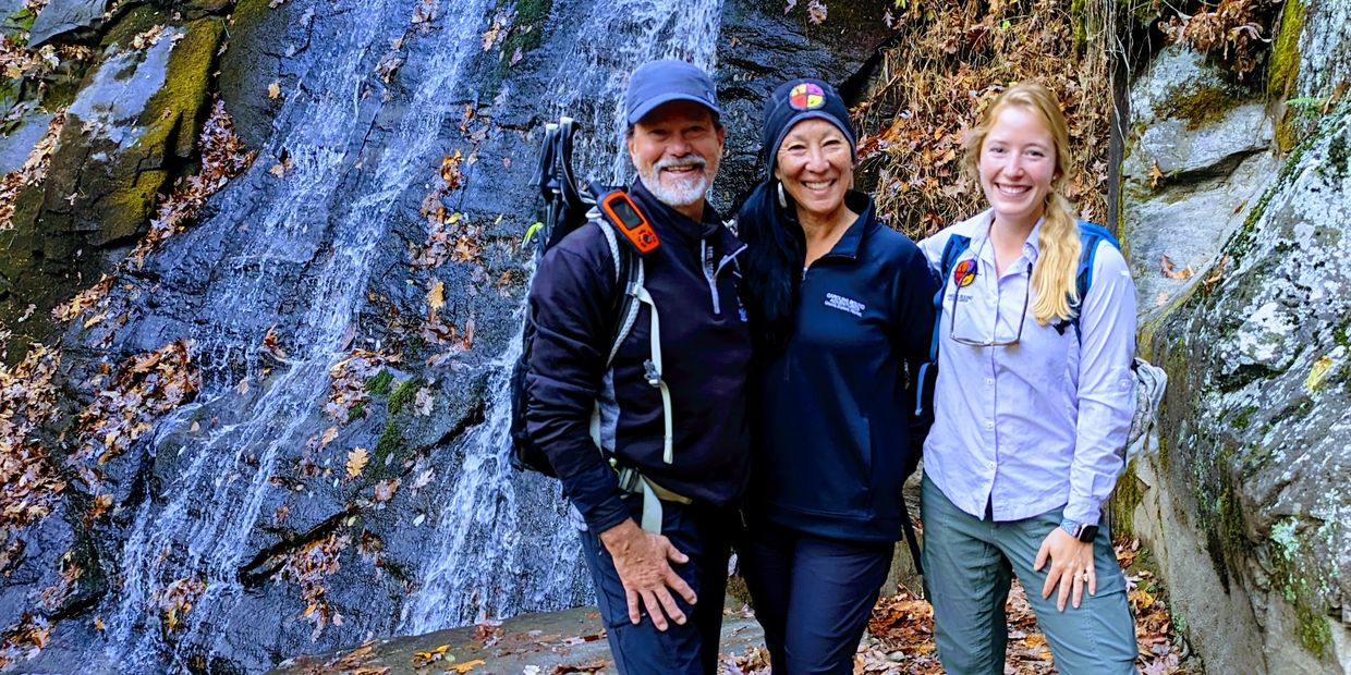 Outdoor Guides on a Guided Waterfalls Hiking Tour