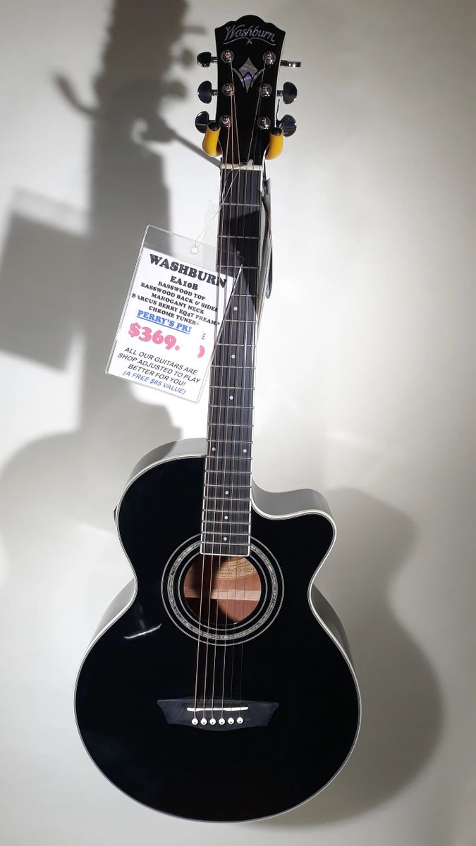 Washburn EA10B Acoustic/Electric Black Gloss Finish