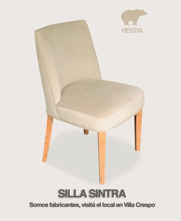 Silla con apoyabrazos, silla de comedor, silla tapizada, silla de madera tapizada, silla de diseño