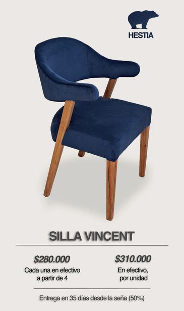 Silla con apoyabrazos, silla de comedor, silla tapizada, silla de madera tapizada, silla de diseño