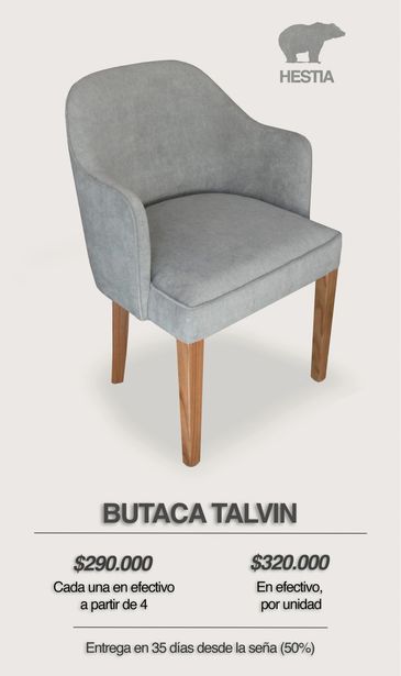 Silla con apoyabrazos, silla de comedor, silla tapizada, silla de madera tapizada, silla de diseño