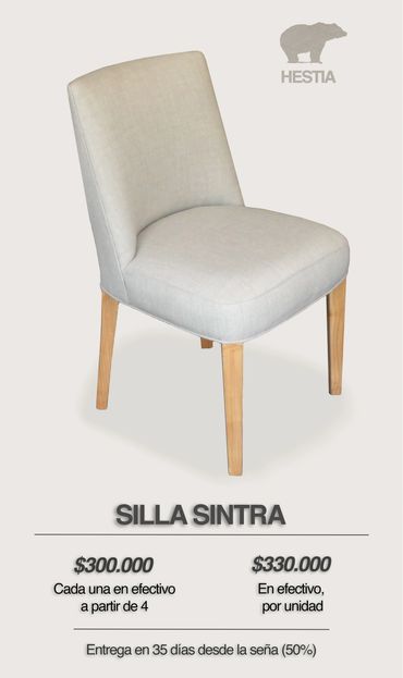 Silla con apoyabrazos, silla de comedor, silla tapizada, silla de madera tapizada, silla de diseño