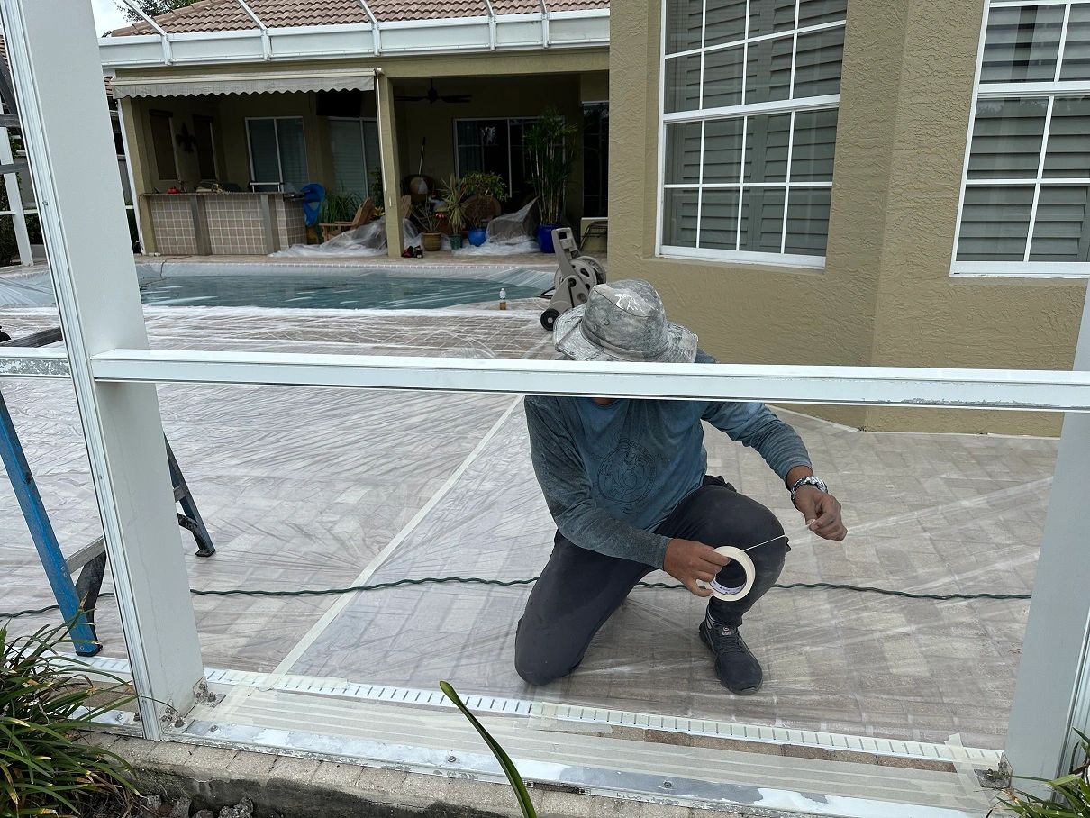 Painting a pool cage requires following specific steps for success