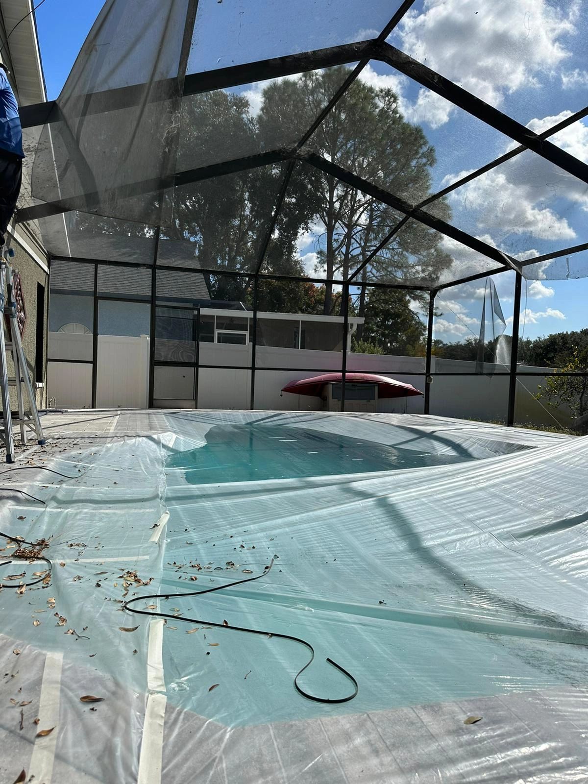 Keep your pool enclosure protected with pool cage rescreening! 