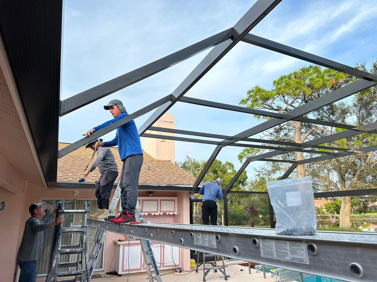 ABC Pool Cage Painting workers