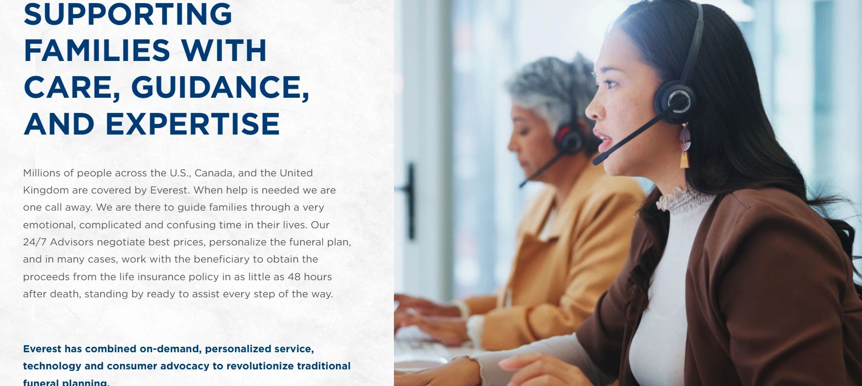 Customer service representatives provide support with care and expertise.