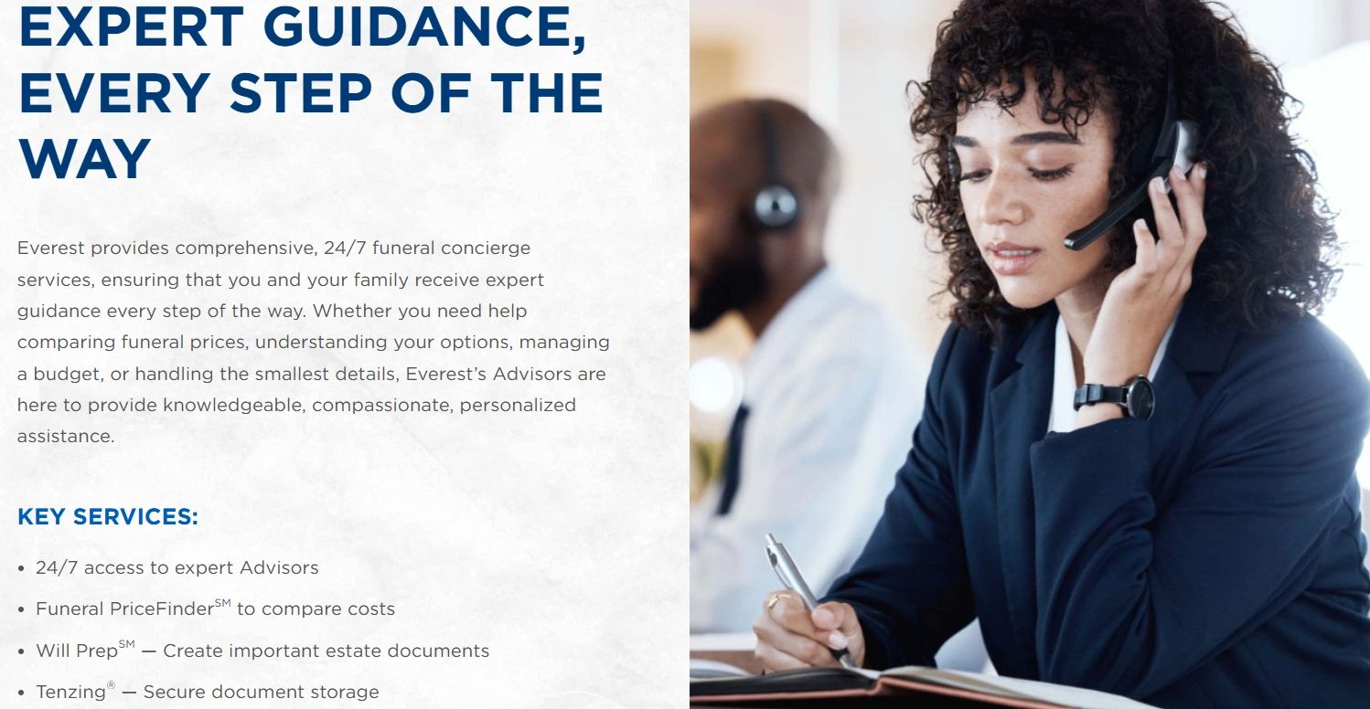 A woman with curly hair wearing a headset provides expert guidance over the phone.