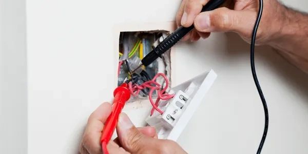 Elektryk sprawdza gniazdko