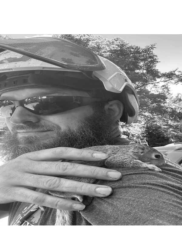 JP TREE LLC arborist safely relocating a squirrel during tree service