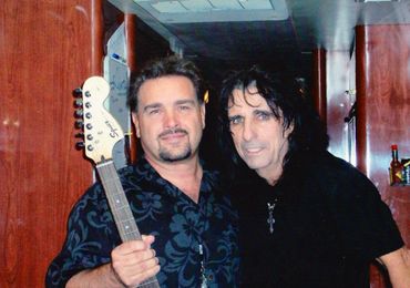 Alice Cooper, artist, with Allan Folino