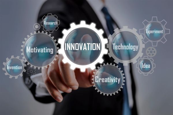 Diagram illustrating "Activating Innovation" with "Technology" and "Creativity."