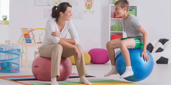 A FBI-aba agent working with a child