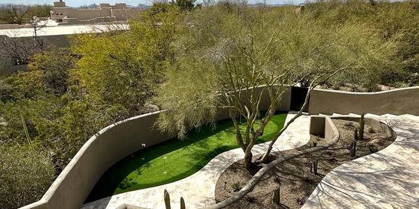 Multi Level backyard design to provide maximum space usability.