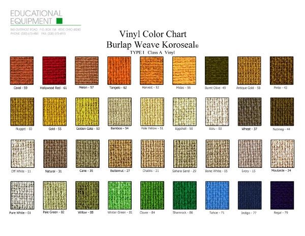 Vinyl Color Chart