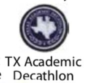 Academic Decathlon Texas Patch (4 Inch)