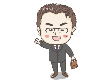穿西装、戴眼镜的卡通商务人士。