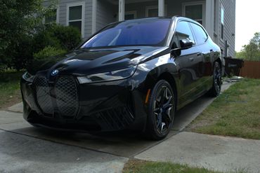 Black BMW iX Waxed