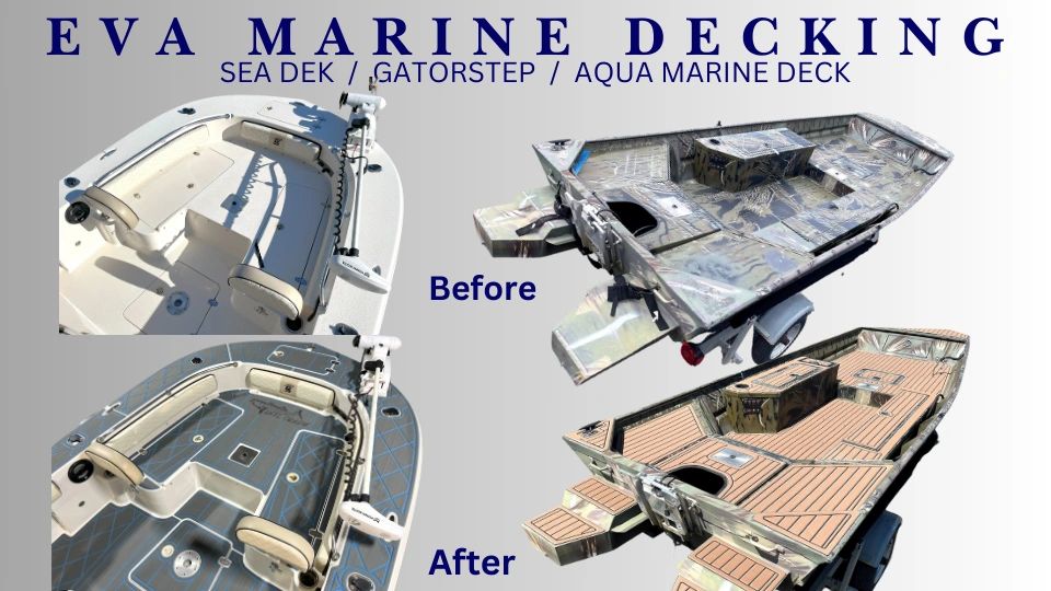 EVA Marine Decking flooring SeaDek Gatorstep Aqua Teak lowcountry dekit kifton traction lake murray
