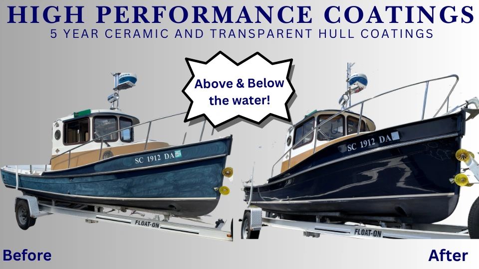 Hull Pro Ceramic Fiberglass Paint pontoon algae scum coating pelagic boat marine automotive murray