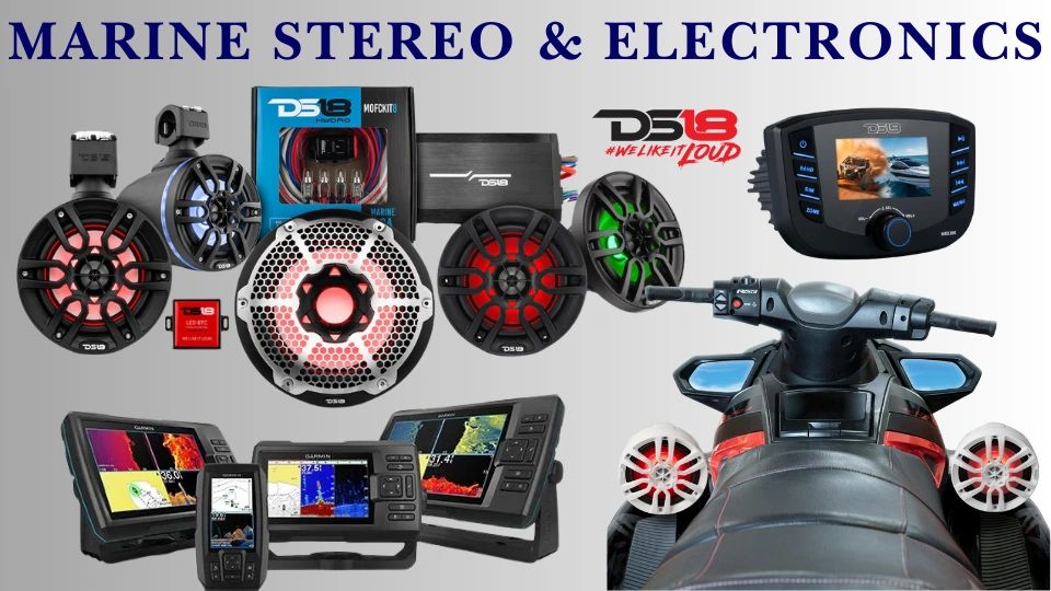 marine boat stereo audio speakers replacement ds18 gps fish finder lake murray amp led ceramic