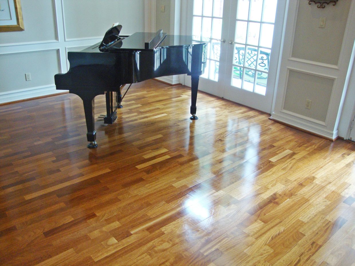 Wood floor after restoration